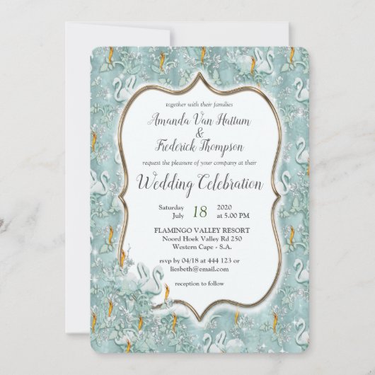 Weiche Pastelltöne, grün Einladung (Vorderseite)