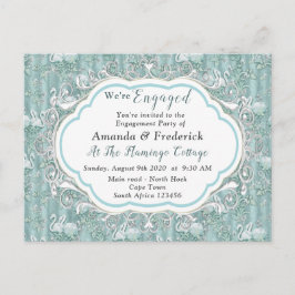 Weiche Pastelltöne, grün Einladungspostkarte