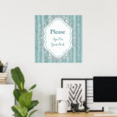 Weiche Pastelltöne, grün Poster (Heimbüro)