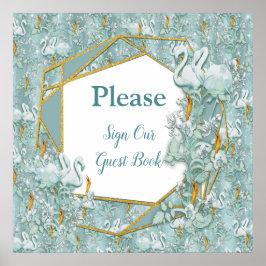 Weiche Pastelltöne, grün Poster