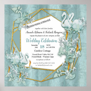 Weiche Pastelltöne, grün Poster