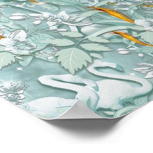 Weiche Pastelltöne, grün Poster (Ecke)