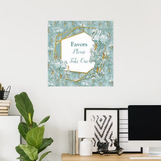 Weiche Pastelltöne, grün Poster (Heimbüro)