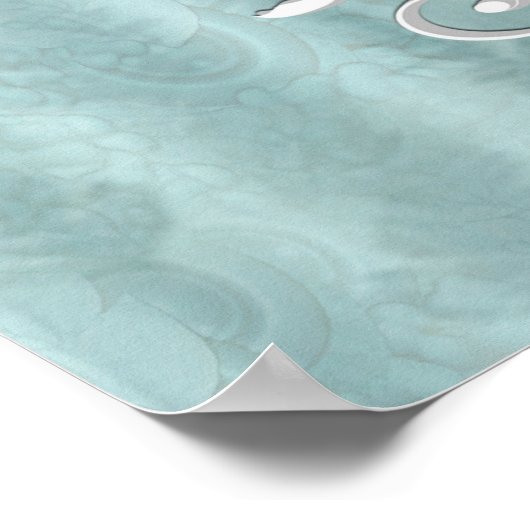 Weiche Pastelltöne, grünes Plakat (Ecke)