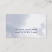 Weiche Pastelwolken, Meteorologe Visitenkarte (Rückseite)