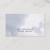 Weiche Pastelwolken, Meteorologe Visitenkarte (Vorderseite)