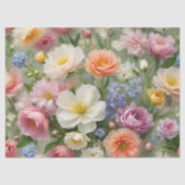 Weiche Pasteten Blumendruck Seidenpapier (Vorderseite)