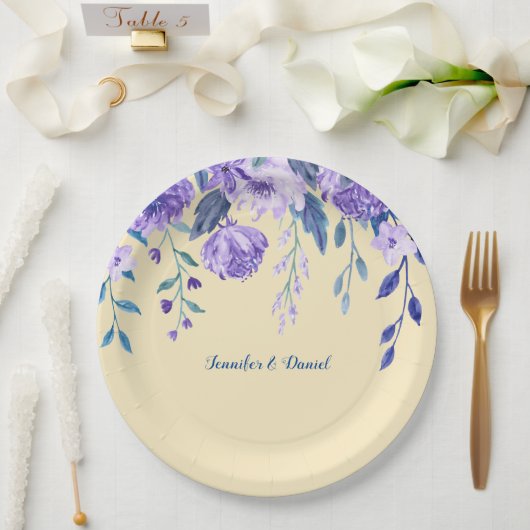 Weiche PEACH-Blume PapierTeller (Hochzeit)