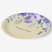 Weiche PEACH-Blume PapierTeller (Schrägansicht)