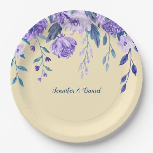 Weiche PEACH-Blume PapierTeller (Vorderseite)