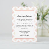 Weiche Peachy Blush Damask Begleitkarte (Stehend Vorderseite)