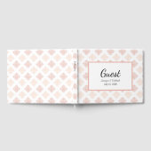 Weiche Peachy Blush Damask Gästebuch (Voll)