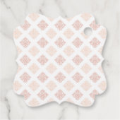 Weiche Peachy Blush Damask Geschenkanhänger (Rückseite)