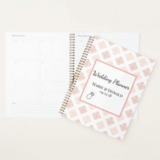 Weiche Peachy Blush Damask Planer (Anzeige)