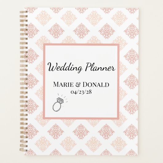 Weiche Peachy Blush Damask Planer (Vorderseite)
