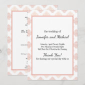 Weiche Peachy Blush Damask Programm (Vorne/Hinten)
