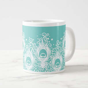 Weiche Pfauenfedern Jumbo-Tasse