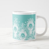 Weiche Pfauenfedern Jumbo-Tasse (Rechts)