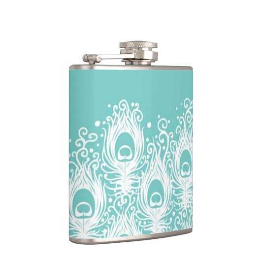 Weiche Pfaufedern Flachmann (Rechts)