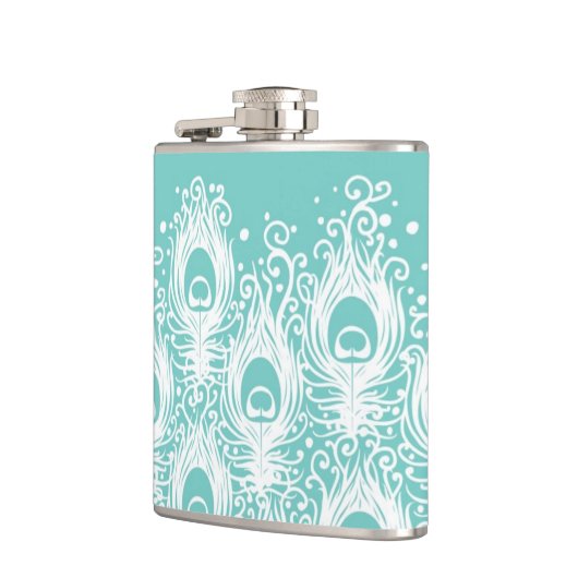 Weiche Pfaufedern Flachmann (Links)