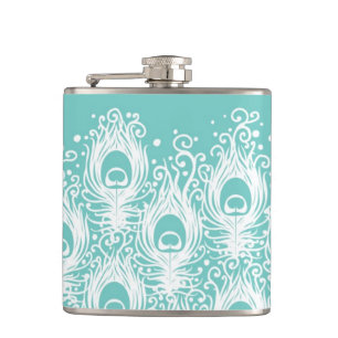 Weiche Pfaufedern Flachmann