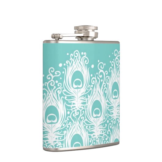 Weiche Pfaufedern Flachmann (Rechts)