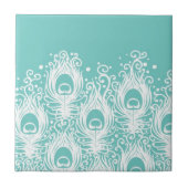 Weiche Pfaufedern Fliese (Vorderseite)