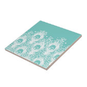 Weiche Pfaufedern Fliese (Seite)