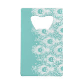 Weiche Pfaufedern Geldbeutel Flaschenöffner (Rückseite)