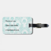 Weiche Pfaufedern Gepäckanhänger (Rückseite horizontal)