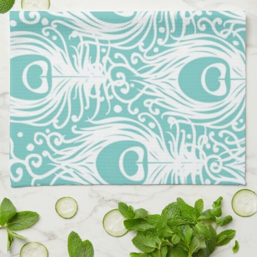 Weiche Pfaufedern Handtuch (Gefaltet)