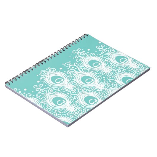 Weiche Pfaufedern Notizblock (Linke Seite)