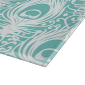 Weiche Pfaufedern Schneidebrett (Ecke)