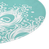 Weiche Pfaufedern Schneidebrett (Ecke)