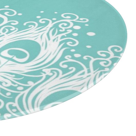 Weiche Pfaufedern Schneidebrett (Ecke)