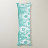 Weiche Pfaufedern Seitenschläferkissen (Rückseite (Vertikal))