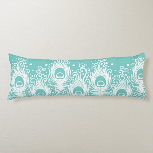 Weiche Pfaufedern Seitenschläferkissen (Vorderseite)