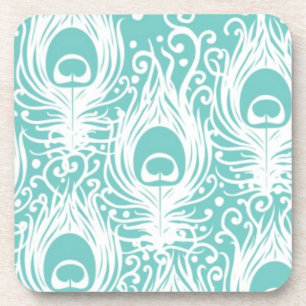 Weiche Pfaufedern Untersetzer