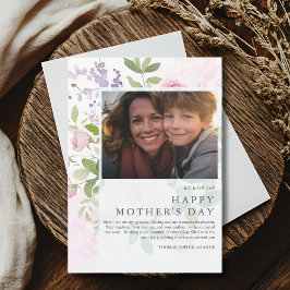 Weiche Pfennige elegante Foto Mutter Tag Feiertagskarte