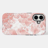 Weiche Pfirsich- und rosa Blumen-Handyhülle Case-Mate iPhone Hülle (Rückseite (Horizontal))