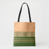 Weiche Pfirsich und Waldgrün Tasche (Vorderseite)