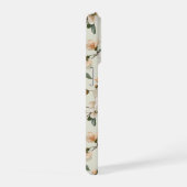 Weiche Pfirsichblüten Elfenbein Blumenmuster iPhone Hülle (Rechte Seite)