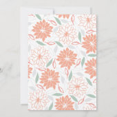 Weiche Pfirsichblütenmuster Cross Girl Baptisse Einladung (Rückseite)