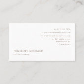 Weiche Pfirsichfarben und weißer Farbblock Visitenkarte (Rückseite)