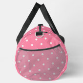 Weiche Pink- und Weißpolka-Punkte Duffle Bag (Rechts)