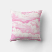 Weiche pinkfarbene rosa Girly Wolken Kissen (Rückseite)