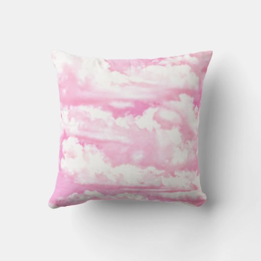 Weiche pinkfarbene rosa Girly Wolken Kissen (Rückseite)