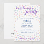 Weiche Polka-Punkte - jedes Occasions-Party Einladung (Vorne/Hinten)