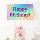 Weiche Prismatische Pastel Gradient "Happy Birthda Banner (Insitu)