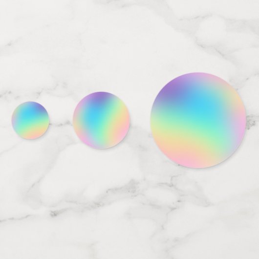 Weiche Prismatische Pastel Gradient Table Confetti Konfetti (Vorderseiten)